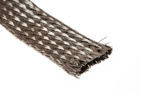 Фото 1/6 2174 SV005, Expandable Braided Copper Silver Cable Sleeve, 12.8mm Diameter, 30m Length, 2174 Series