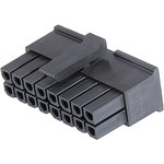 430251600, Корпус разъема, двухрядный, Серия Micro-Fit 3.0, Гнездо ...