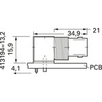 BNC panel socket 50 Ω, solder connection, angled, 5227161-1
