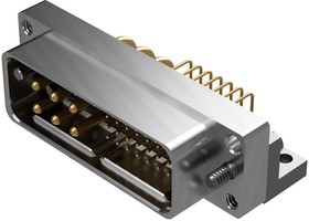 SMSA068-MA48C-T7B1, Rectangular MIL Spec Connectors SM Series 34 Position Pin (Male) Solder Tail Mounting Bracket Nickel