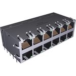 ARJM26A-J4753NNEWCB, RJ45 Connector, JACK, 8P8C, 12PORT; Modular Connector Type: RJ45 Jack; Port Configuration: 2 x 6 (Stacked); No. of...