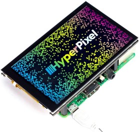 PIM369, Display Development Tools HyperPixel 4.0 - Hi-Res Display for Raspberry Pi - Touch
