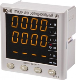 PD194PQ-9K4T- 00301-5А-380В, 4-20мА-К-3.4-0,5 Многофункциональный измерительный прибор с тремя аналог. Выходами