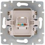 Розетка компьютерная 1-м СП Karina RJ45 механизм крем. LEZARD 707-0388-139