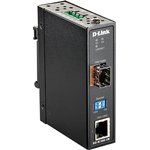 DL-DIS-M100G-SW/A1A, Промышленный медиаконвертер с 1 портом 100/1000Base-T и 1 ...