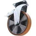 26081 FR, Braked Swivel Castor Wheel, 300kg Capacity, 200mm Wheel