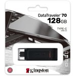 Флеш-память Kingston DataTraveler 70, USB-C 3.2 G1, чер, DT70/128GB