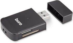 Фото 1/8 Устройство чтения карт памяти USB2.0 Buro BU-CR-3103 черный