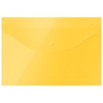 Папка-конверт на кнопке А4, 120 мкм, желтая 281217