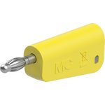 4 mm plug, screw connection, 2.5 mm², yellow, 64.1044-24