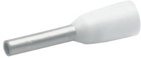 Insulated Wire end ferrule, 0.5 mm², 12 mm/6 mm long, DIN 46228/4, white, 4696