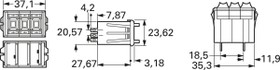 Cermet potentiometer, 10 turns, 10 kΩ, 2 W, linear, solder lug, 3683S-1-103L