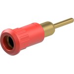 4 mm socket, round plug connection, mounting Ø 8.2 mm, red, 64.3012-22