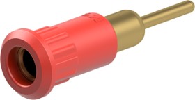 4 mm socket, round plug connection, mounting Ø 8.2 mm, red, 64.3012-22