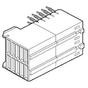89096-112LF, Metral® Power Connectors, Backplane Power Connectors, 5 Row Power Receptacle, Right Angle, Press-Fit