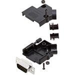 L17D45PK-P-09+L717HDE15P, L17D45PK 15 Way Cable Mount D-sub Connector Plug