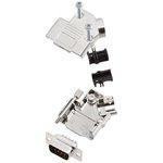 L17D45PK-M-09+L717SDE09P, D45PK-M 9 Way 45 ° Cable Mount D-sub Connector Plug