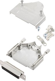 L17MHDM25+L77SDB25S, Разъем D Sub, With Backshell, DB25, Standard, Гнездо, MHDM Series, 25 контакт(-ов), DB, Solder Cup