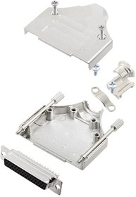 L17MHDM25+L77HDB44S, Разъем D Sub, With Backshell, HD44, High Density, Гнездо, MHDM Series, 44 контакт(-ов), DB
