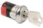 Фото 1/2 Y2011U2C203NQ, Switch Key Lock ON ON DPDT 90° Flat Key 4A 250VAC 28VDC Solder Lug Panel Mount