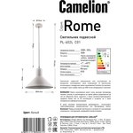 Camelion PL-602L C01 белый (Светильник подвесной Rome, 1х E27, 40Вт, 230