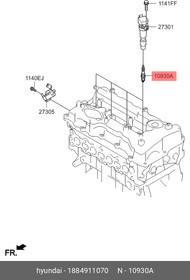 Фото 1/3 Свеча зажигания HYUNDAI/KIA 18849-11070