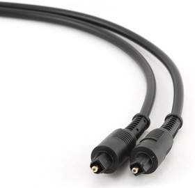 Оптический кабель Toslink 2xODT M/M, 1м, черный, пакет CC-OPT-1M