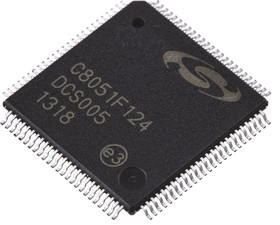 Фото 1/3 C8051F124-GQ, 8 Bit MCU, смешанных сигналов, C8051 Family C8051F12x Series Microcontrollers, 50 МГц, 128 КБ