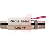 179993, FS-380 Series Piston Flow Switch for Liquid, 0.5 gal/min Max