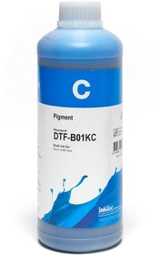 DTF-B01KC, Чернила DTF Inktec голубые 1 кг, в бутылке, для пигментных печатных головок струйных принтеров Epson i3200 , DX5, DX7, ХР600.