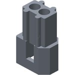 03-06-2023, STANDARD .062" Male Connector Housing, 3.68mm Pitch, 2 Way, 1 Row