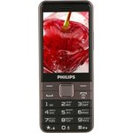 8.67E+11, Мобильный телефон Philips Xenium E590 черный 2Sim 3.2 TFT 240x320 2Mpix