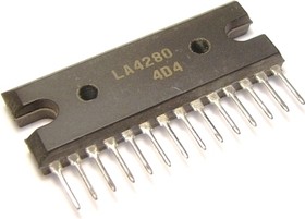 LA4280, Двухканальный усилитель мощности для домашних аудиосистем и ТВ, 2 х 10Вт, 58дБ, 10В…40В, 8 Ом