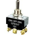12TS15-7, Switch Toggle (ON) OFF (ON) DPDT Round Lever Screw 20A 277VAC ...
