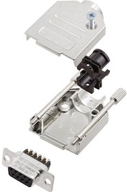 L17DTZK15+L77DA15SST, Разъем D Sub, W/ Backshell, Standard, Гнездо, DTZK Series, 15 контакт(-ов), DA, Винт