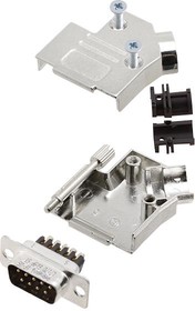 L17D45ZK15+L717DA15PST, Разъем D Sub, W/ Backshell, Standard, Штекер, D45ZK Series, 15 контакт(-ов), DA, Винт