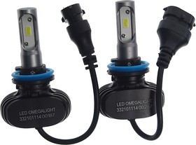 Лампа светодиодная 12V H8/H9/H11 25W 2500lm PGJ19-2 6000K OMEGALIGHT ...