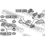 HAB023, Опора дифференциала HONDA CR-V RD1/RD2 97-01