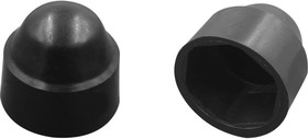 Колпачок пластиковый на болт/гайку M10, черный (18 шт.) 5 0070 7