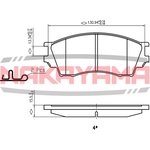 HP8233NY, Колодки тормозные дисковые передние MAZDA XEDOS 9 93-