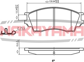 HP8233NY, Колодки тормозные дисковые передние MAZDA XEDOS 9 93-