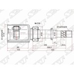 NI-715, Шрус внутренний RH NISSAN QASQAI J10 HR16 06-13