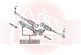 Фото 1/2 0101UZJ200S1, САЙЛЕНТБЛОК РУЛЕВОЙ РЕЙКИ