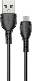 Фото 1/4 USB кабель BOROFONE BX51 Triumph MicroUSB, 1м, 2.4A, PVC (черный)