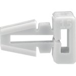 TM 1/SF, Cable Tie Mount 5mm White Polyamide 6.6