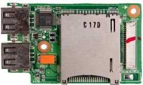 (69N0LKC10B02-01) плата расширения G53SW CARD READER Rev:2.0 для ноутбука Asus G53S (плата картридера и портов)