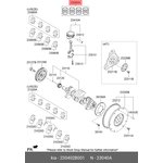 230402B001, Кольца поршневые Elantra 2006-2011, Carens 2006-2012 ...