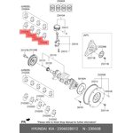 Вкладыш шатунный, стандартного размера, к-т HYUNDAI/KIA 23060-2B012