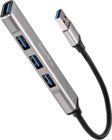 Фото 1/6 Мультифункциональный хаб Telecom USB 3.0 M/USB 3.0 F/3 x USB 2.0 F (TA308U), Переходник