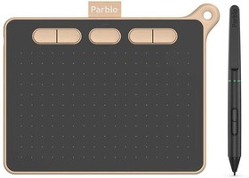 Фото 1/3 Графический планшет Parblo Ninos S USB Type-C черный/розовый